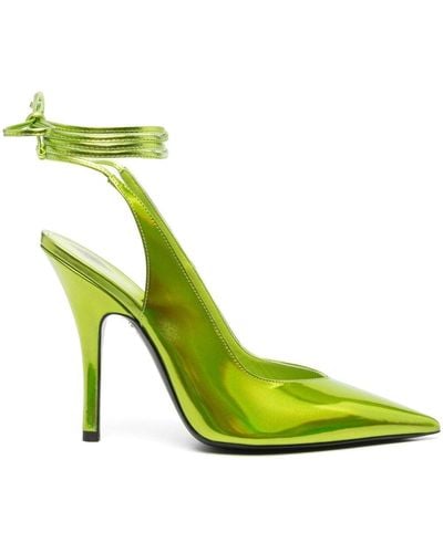 The Attico Zapatos de tacón Venus con efecto holográfico - Verde