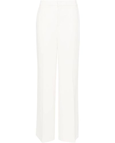Twin Set Mid-rise Palazzo Trousers - White