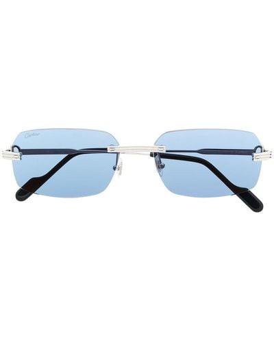 Cartier Sonnenbrille mit eckigem Gestell - Mettallic