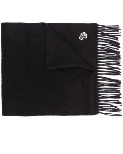 PS by Paul Smith Signature-zebra Fringed Scarf - Black