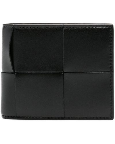 Bottega Veneta Cassette Bi-fold Leather Wallet - ブラック