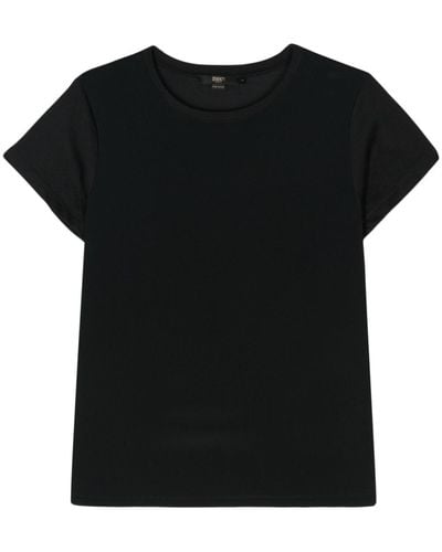 Seventy T-shirt girocollo con inserti - Nero