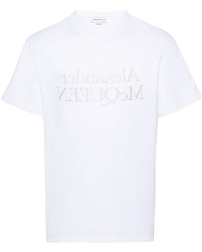 Alexander McQueen Reflected Logo T-Shirt - White