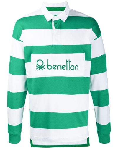 Benetton Long Sleeved Polo Shirt - Green