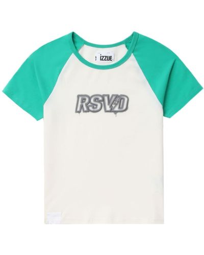 Izzue T-shirt à design colour block - Bleu