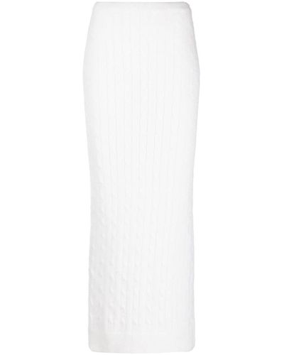 Filippa K Braided-knit Midi Skirt - White