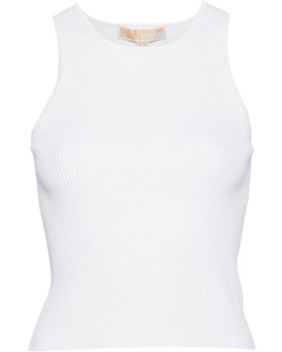 Michael Kors Ribbed Tank Top - White