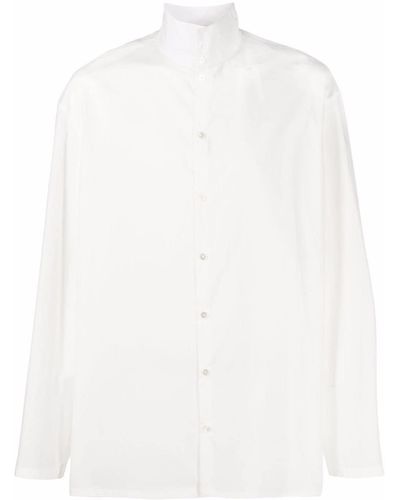 Lemaire Hemd mit Stehkragen - Weiß