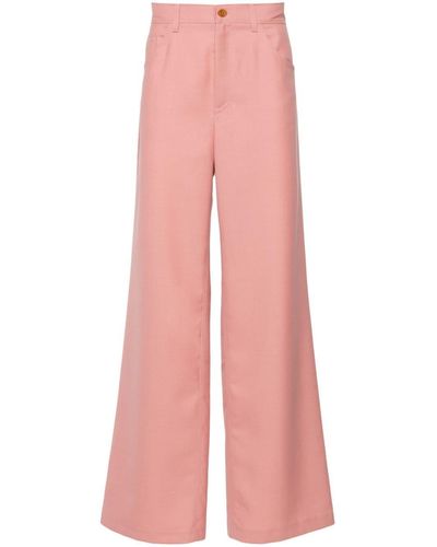 Séfr Jiro Straight-leg Trousers - Pink