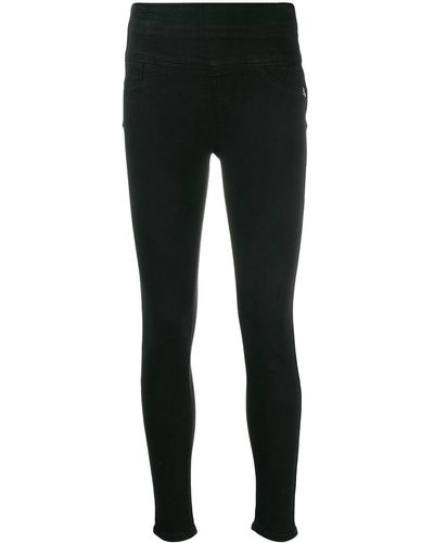 Patrizia Pepe Embroidered Logo Skinny Jeans - Black