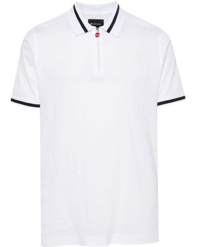 Kiton ジップアップ ポロシャツ - ホワイト