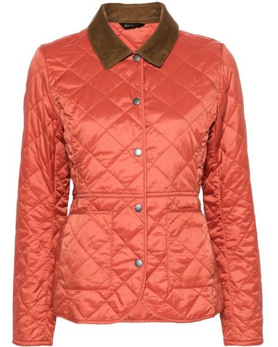 Barbour Corduroy-collar Quilted Jacket - Red