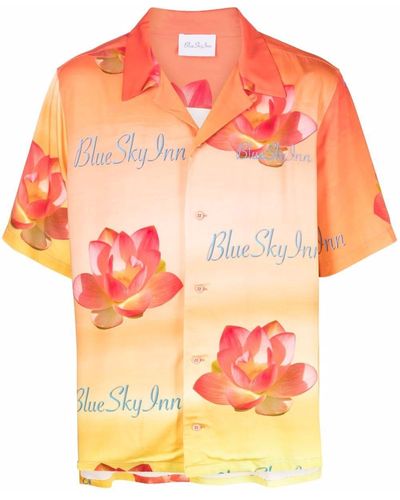 BLUE SKY INN Camisa con estampado floral - Naranja