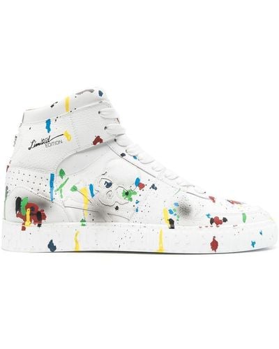 Philipp Plein Painted High-top Sneakers - White