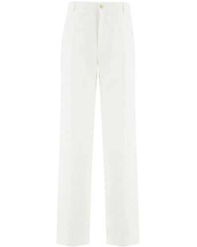 Ferragamo Straight-leg Tailored Trouser - White