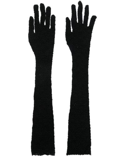 Bimba Y Lola Floral-lace Gloves - Black