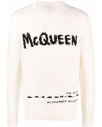Alexander McQueen Alexander Mc Queen Graffiti Intarsia-knit Sweater - Multicolor
