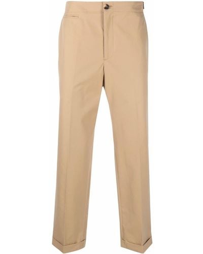 Alexander McQueen Pantalones chinos slim con logo - Neutro