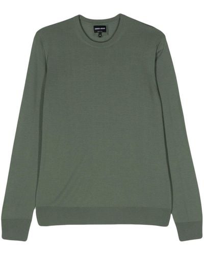 Giorgio Armani Long-sleeve Wool Sweater - Green