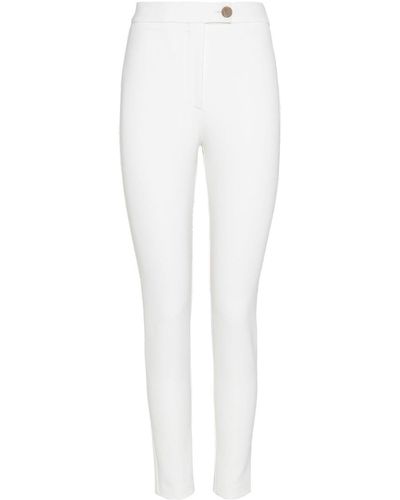 Ferragamo High-waisted Slim-fit Trousers - White