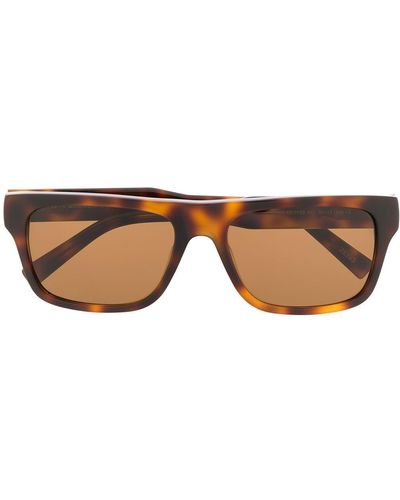 Zegna Sonnenbrille mit eckigen Gläsern - Braun
