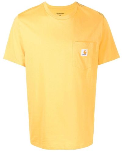 Carhartt Camiseta con parche del logo - Amarillo