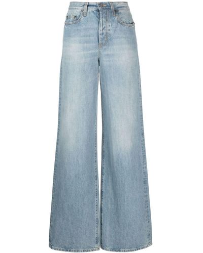 Saint Laurent Jeans mit weitem Bein - Blau