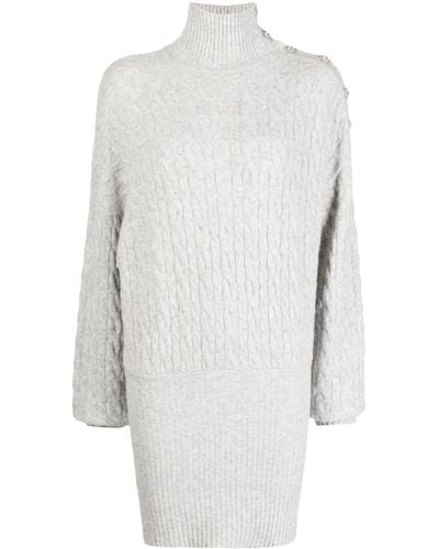 retroféte Waverly Cable-knit Dress - White