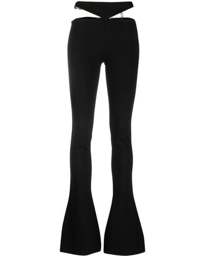 The Attico Cut-out Flared Pants - Black