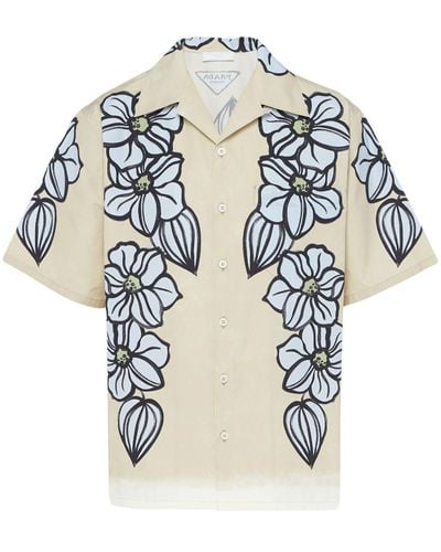 Prada Overhemd Met Bloemenprint - Wit
