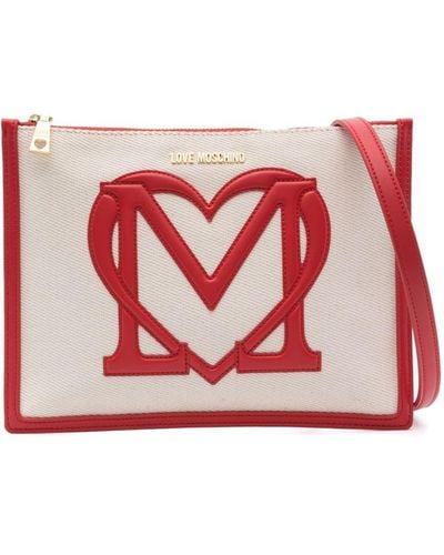 Love Moschino Logo-appliqué Cross Body Bag - Red