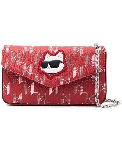 Karl Lagerfeld K/ikonik 2.0 Cross Body Bag - Red