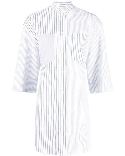 Lee Mathews T-shirt en coton Rhodes à rayures - Blanc