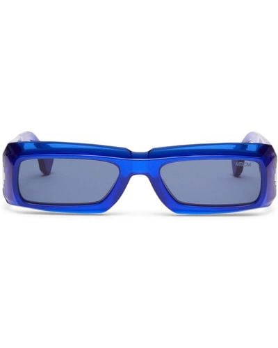 Marcelo Burlon Maqui Sonnenbrille mit eckigem Gestell - Blau
