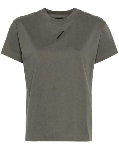 Thom Krom T-shirt en coton à logo brodé - Vert
