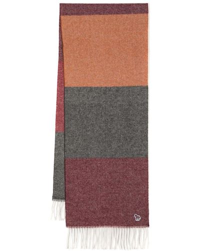 PS by Paul Smith Sjaal Met Logopatch - Rood