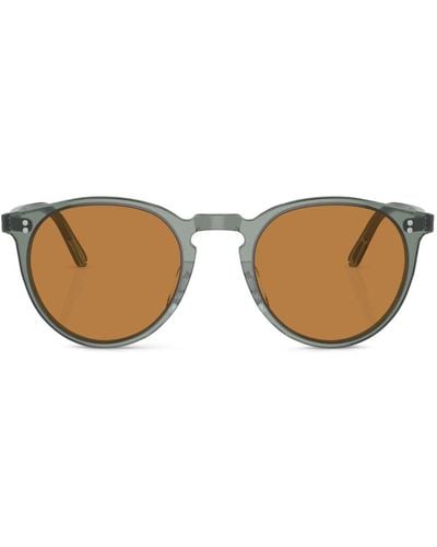 Oliver Peoples O'malley Sun Pantos-frame Sunglasses - Brown