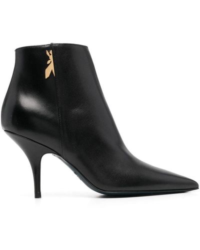 Patrizia Pepe Pointed-toe 90mm Ankle Boots - Black