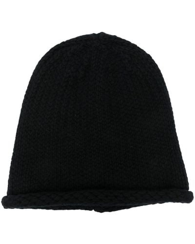 KENZO Chunky-knit Wool Beanie - Black