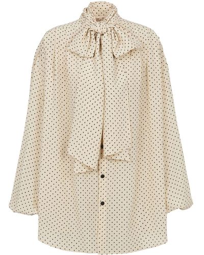 Balmain Blouse Met Strik - Naturel