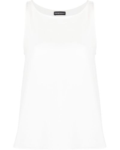 Emporio Armani Top smanicato con inserto - Bianco