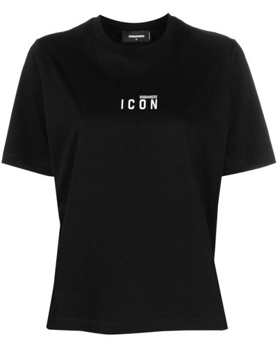 DSquared² Logo-print Cotton T-shirt - Black