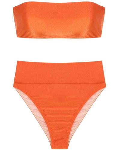 Adriana Degreas Bikini con charm del logo - Naranja