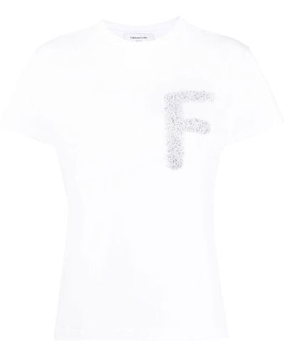 Fabiana Filippi Letter-patch T-shirt - White