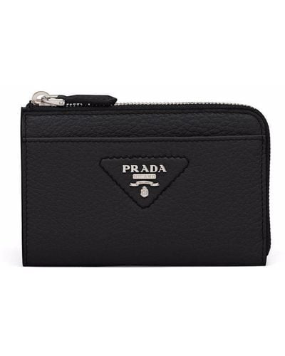 Prada Leather Key Case - Black
