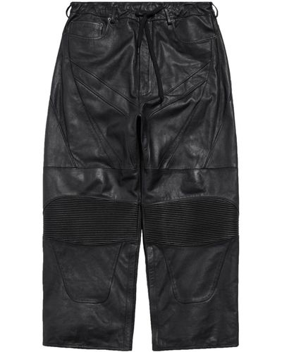 Balenciaga Panelled-design Loose-fit Trousers - Black