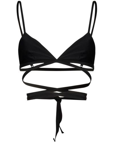 Matteau Wrap-tie Bikini Top - Black