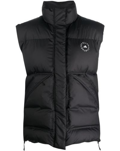 adidas By Stella McCartney Gilet imbottito con stampa - Nero