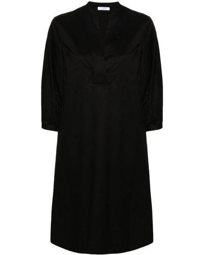 Peserico Robe-chemise en popeline - Noir