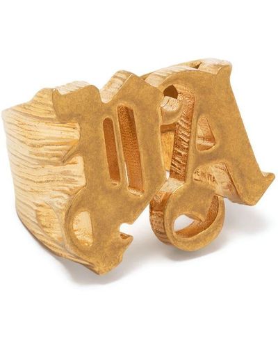 Palm Angels Logo-lettering Ring - Natural